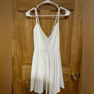 windsor all that white skater dress fit and flare mini